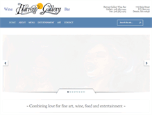 Tablet Screenshot of harvestgallerywinebar.com